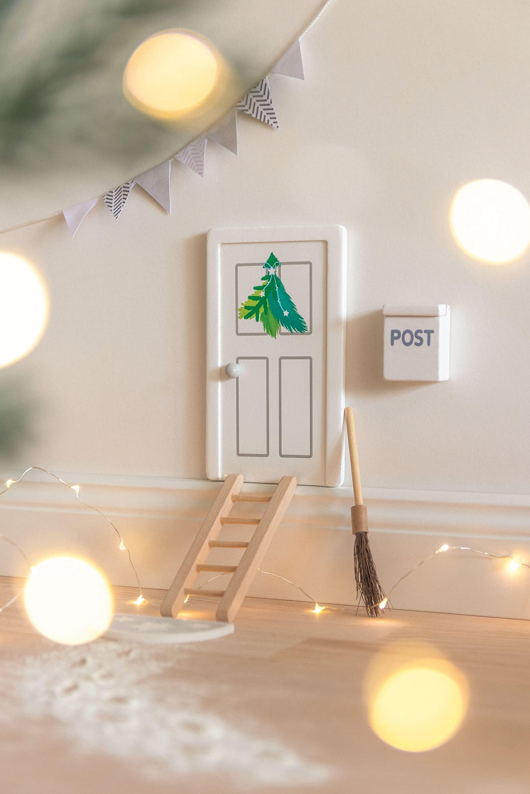 Wichteltür: Tür 9,3 x 7 x 16 cm, Holz, 5 Teile, per Set