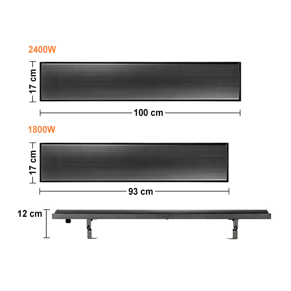 BIO Outdoor Strip Heater Electric Radiant Wall Ceiling Panel Bar Mounted Heat eBay