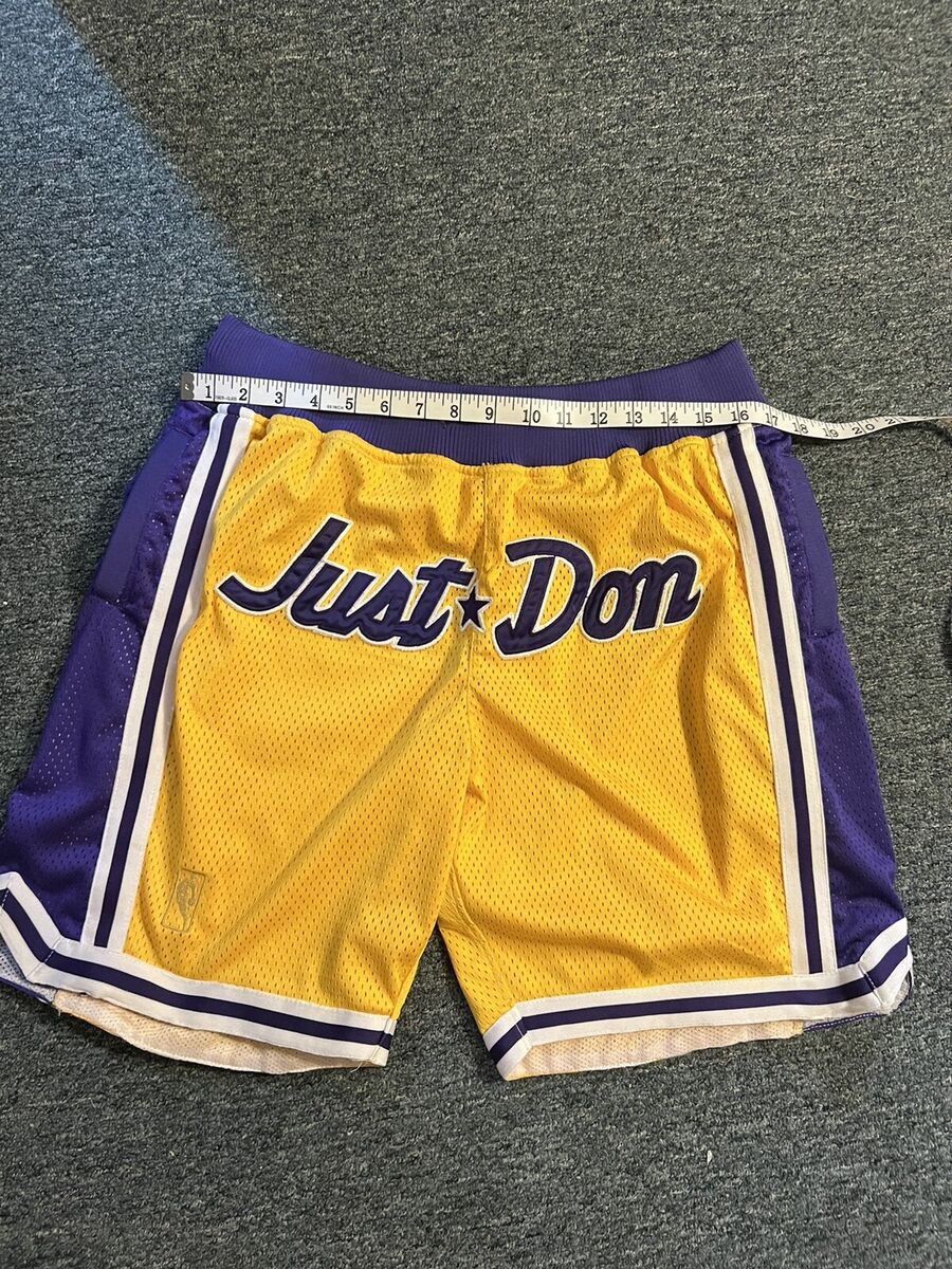 Just Don Lakers 1996-97 NBA Shorts Family & Friends RARE L-XL