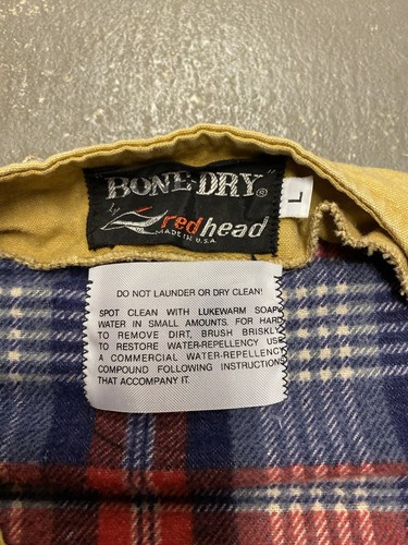 Vintage Bone Dry RedHead Hunting Brown Duck Canvas Vest Size Large - Picture 9 of 11
