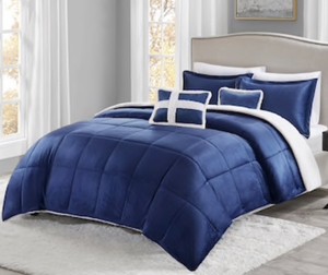 New True North Mink Sherpa Comforter 5 Pc Set Full Queen