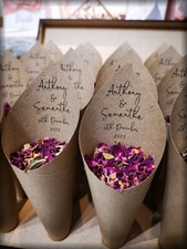 Confetti Cones - Personalised - Ready Rolled Confetti Cones - Ready to Fill - 2
