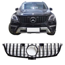 Front Bumper Grill Black GT Grille Fit 2012-2015 Mercedes Benz W166 ML-Class