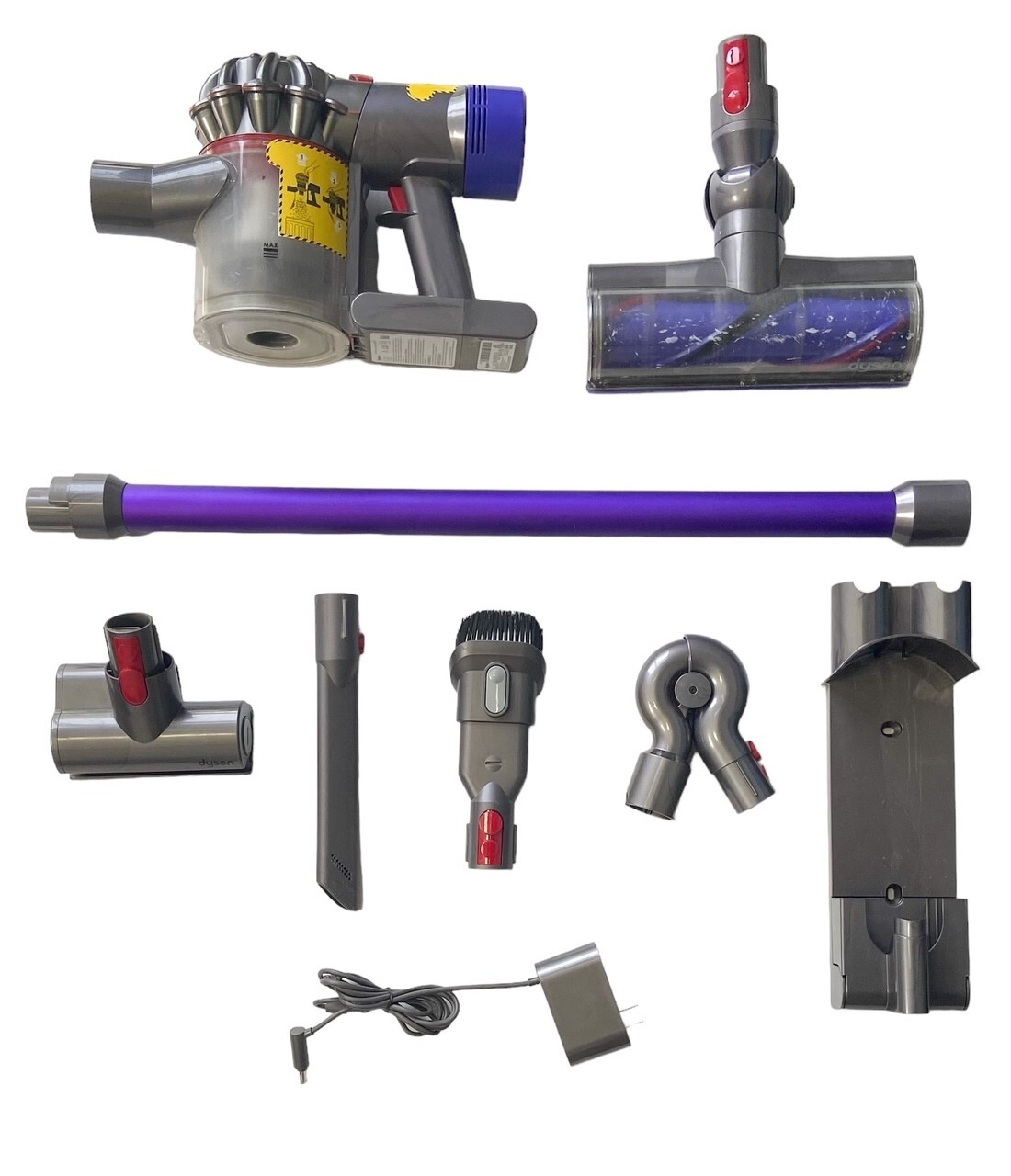 Dyson V8 Animal+ Cordless Vacuum Purple With Accessories Used Tested