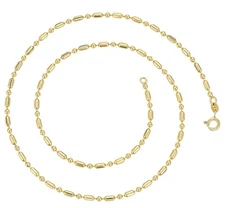 14K Gold Plated Chain Necklace Statement Waterproof Jewelry