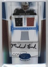 2007 Leaf Certified Materials Mirror Blue 6/50 Michael Bush #203 Auto 0f6