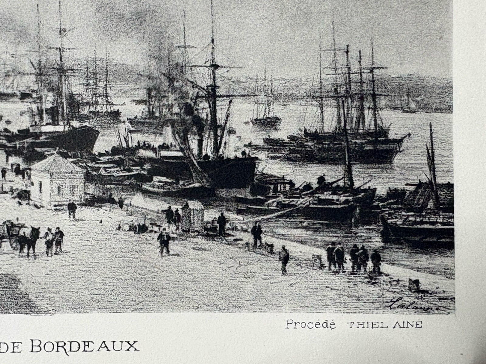 Maxime Lalanne Marine Engraving Bordeaux Seaport Chartrons View