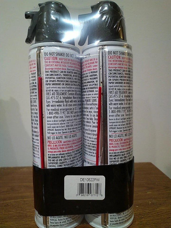 Dust Off Electronics Duster Two Pack 10 Oz Cans One Wet Touch Screen Wipe - Image 2 of 2