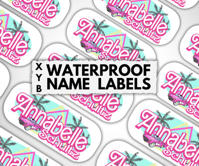 Personalized Retro Name Stickers   Waterproof Labels for School & Travel Gear