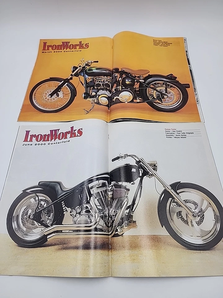 IronWorks Harley Davidson Magazine Lot Vintage 2000s w/ Centerfolds Intact MINT! - Image 2 of 4