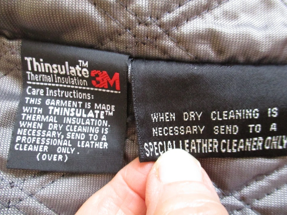 Chaqueta Anorak De Colección Wilson Cuero Negra Para Hombres Pequeña Extraíble Forro Aislante Foto 4 de 4