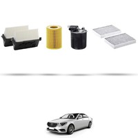 Hoffcar Wartungskit - 4 Filter FüR Mercedes Klasse S (W222, A217, C217) 350 Blue