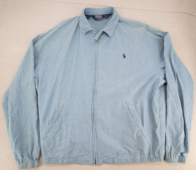 Polo Ralph Lauren Vintage 90s Blue Harrington Jacket Mens XL