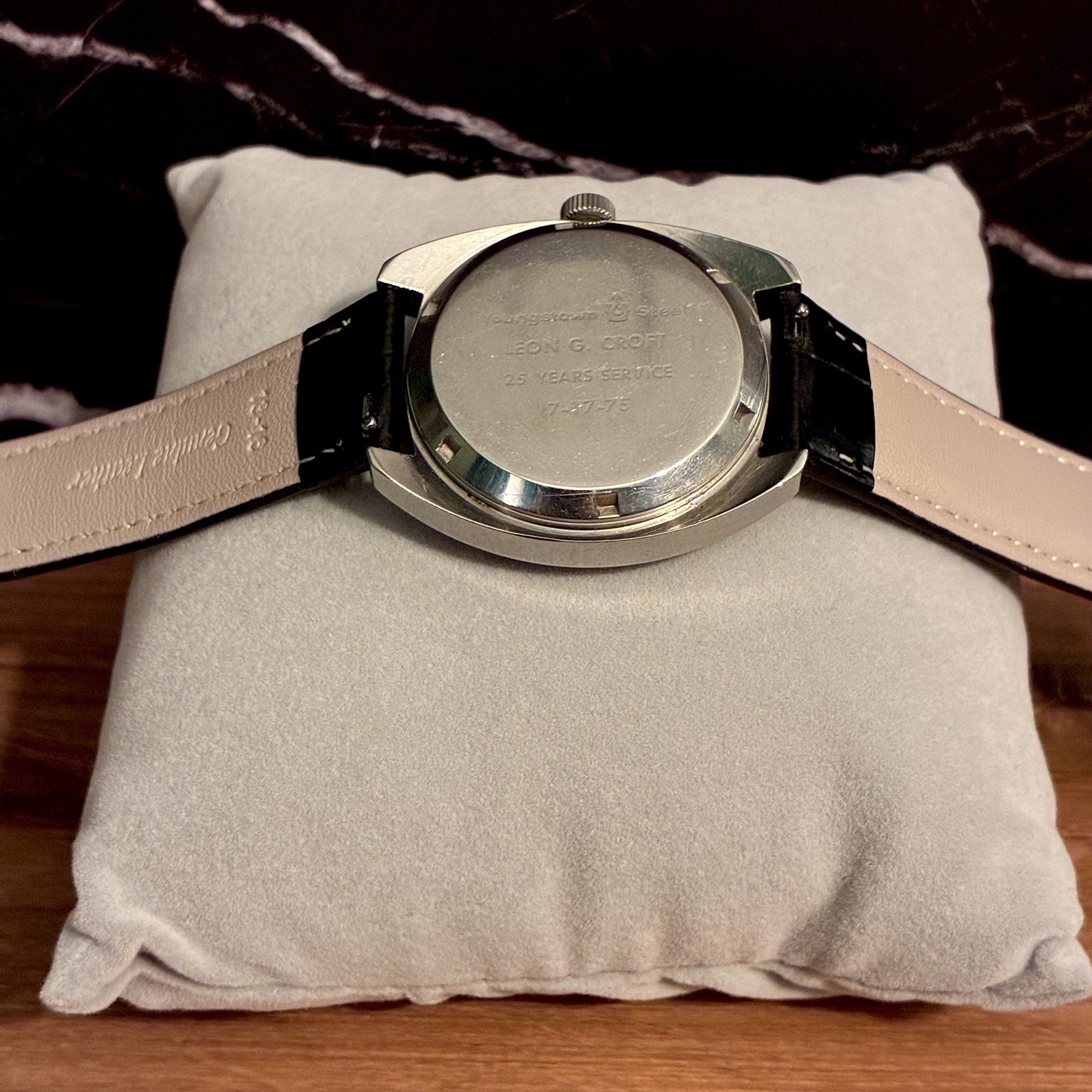 Hamilton Electronic with Date Indicator, Black Le… - image 2