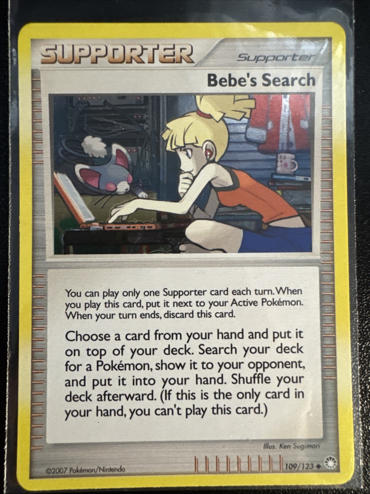 Pokemon Bebe's Search 109/123 Mysterious Treasures Holo LP
