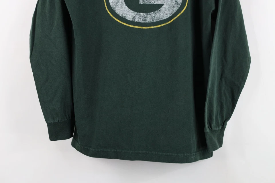 Camiseta De Colección Reebok Niños Grande Envejecida Green Bay Packers Fútbol Manga Larga Foto 3 de 4