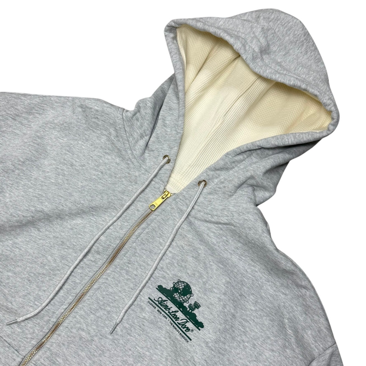 Aimé Leon Dore Unisphere Waffle Lined Thermal Full Zip Hoodie