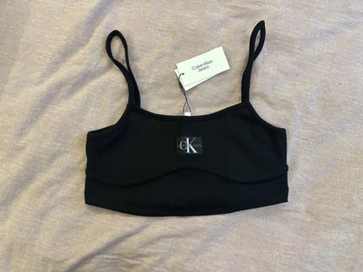 Calvin Klein Kurzes Top Oberteil Bauchfrei  Größe S Farbe Schwarz 