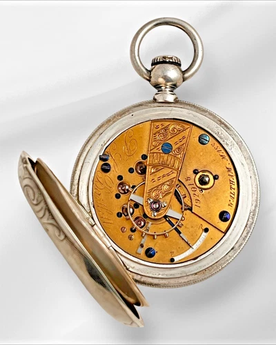 1865-66 Waltham PS Bartlett Model 1857 KW-KS PL Coin Silver Cased Pocket Watch!