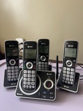 AT T DLP72412 4 Handset Cordless Phone Answering System Bluetooth Tested
