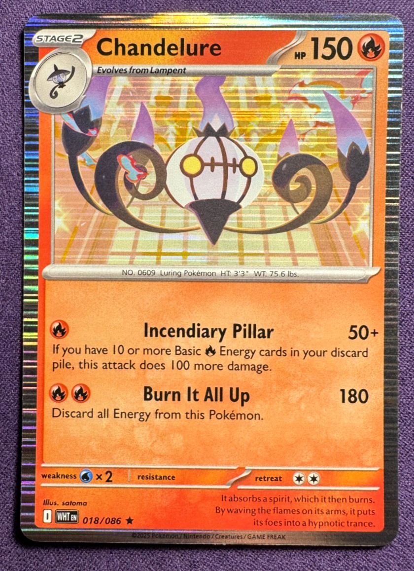 Chandelure 18/86 | SV: White Flare | Holo | Pokemon (NM/LP)