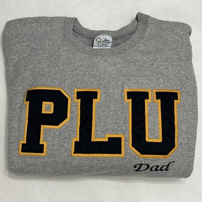 VTG Pacific Lutheran University Dad Sweatshirt XL Crewneck Embroidered PLU USA