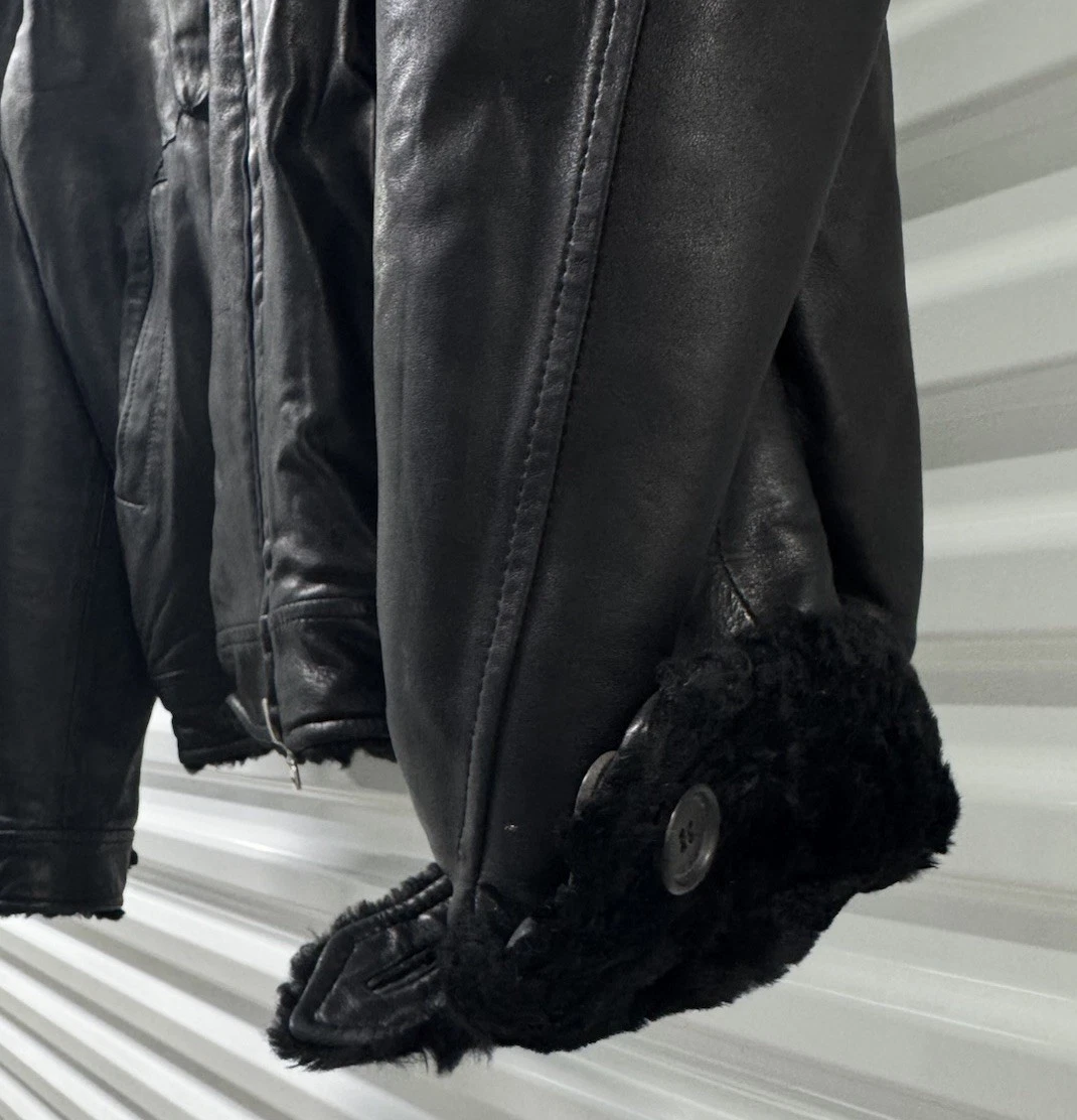 $25k Brioni Fur Black Bomber Jacket Italy Stunning Leather Lined Reversible - product detail image 14