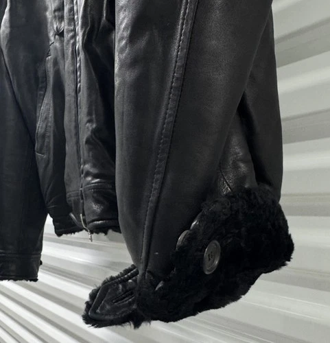 $25k Brioni Fur Black Bomber Jacket Italy Stunning Leather Lined Reversible image 14