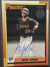 2025 Topps NICK YORKE 1990 Topps Baseball Auto #90B2-NY autograph /10 Rc