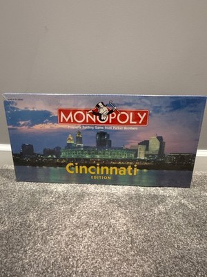 Vintage Monopoly Cincinnati Edition 1998 Board Game Hasbro USAopoly New Sealed