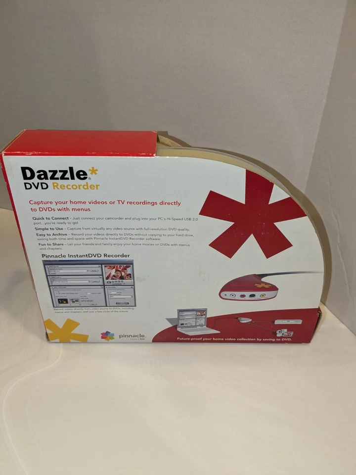 Dazzle DVD Recorder Plus Video Movies Pinnacle Studio 12 Video Capture NIB New - Image 3 of 4