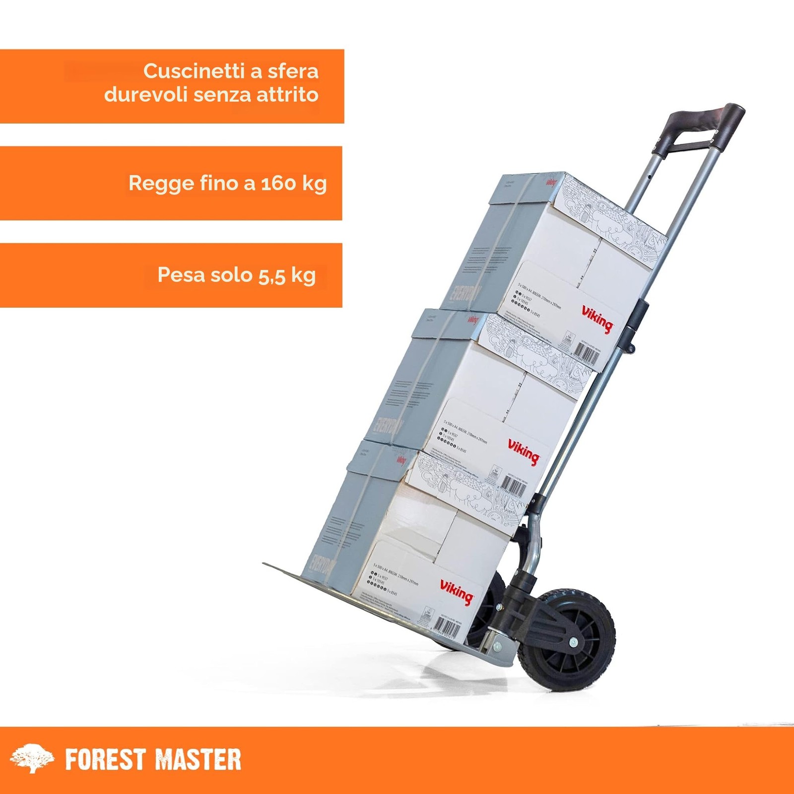 Carrello Pieghevole Heavy Duty 160 Kg Trasporto Sack Truck Utensile Zero Compact - Miniatura 20