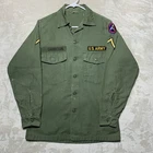 Vintage Military OG 107 Shirt 14.5x31 Sateen 60s Vietnam 3rd U.S. Army *Read