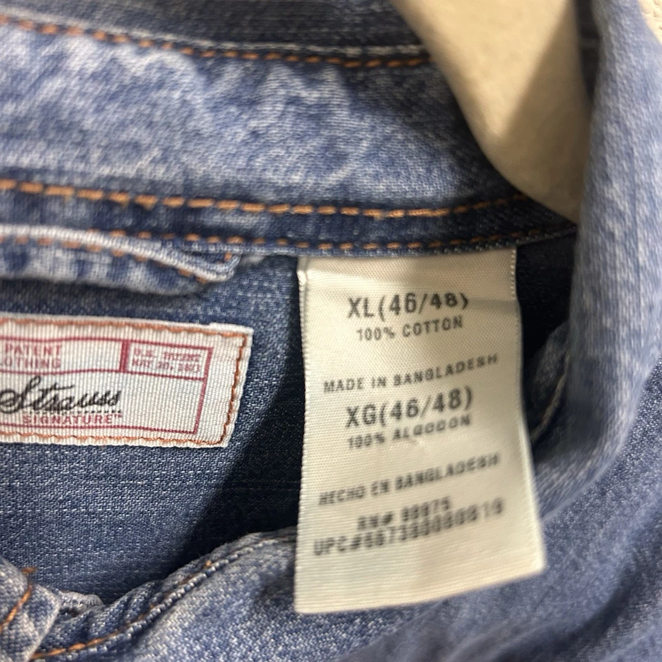 OSU Oklahoma State Cowboys Levi Men's XL Denim Button Shirt - Image 4 of 4