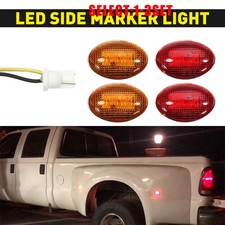 Dually Bed Fender Side Marker Led Lights For Ford F450 F350 F550 Red Amber Sl Dually Bed Fender Side Marker Led Lights For Ford F450 F350 F550 Red Amber Sl