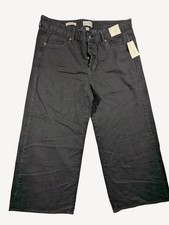 Universal Thread Women's Black Mid-Rise Super Wide Leg Jeans 17R NWT