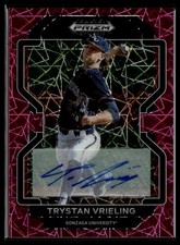 2022 Prizm Draft #PDP100 Trystan Vrieling Autographs Neon Pink Velocity