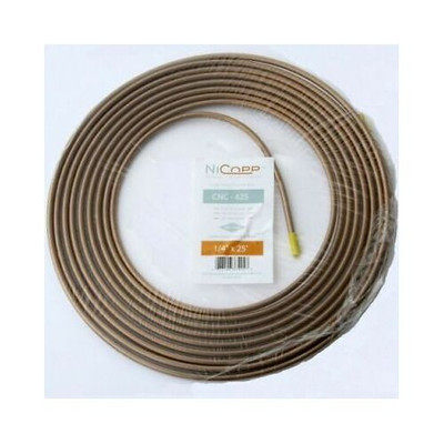 AGS CNC-425 Brake Line Nickel Copper Iron 25 Len 1/4'' Diameter Nickel CopperIron