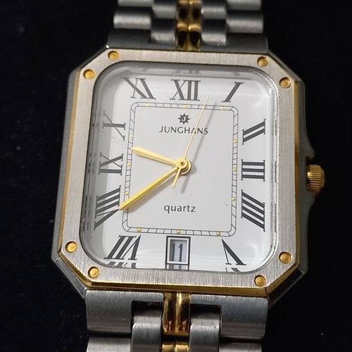 ELEGANTER NOS 90ER JUNGHANS RECHTECKIGER QUARZ REF: 41/4137 + BOX / GARANTIE - Bild 7 von 23