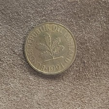 Germany 1991 Ten Pfennig Coin Bundesrepublik Deutschland Collectible