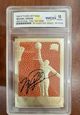 1996-97 Fleer 23KT Gold Reprint Michael Jordan 1986 Rookie-Feel The Game