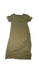 Guess Womenâs Runched Green Dress Size Large (AT5)