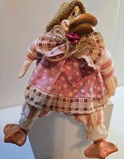 Vintage Russ Berrie Kathleen Kelly Critter Factory Lady Duck 2176 Shelf Sitter