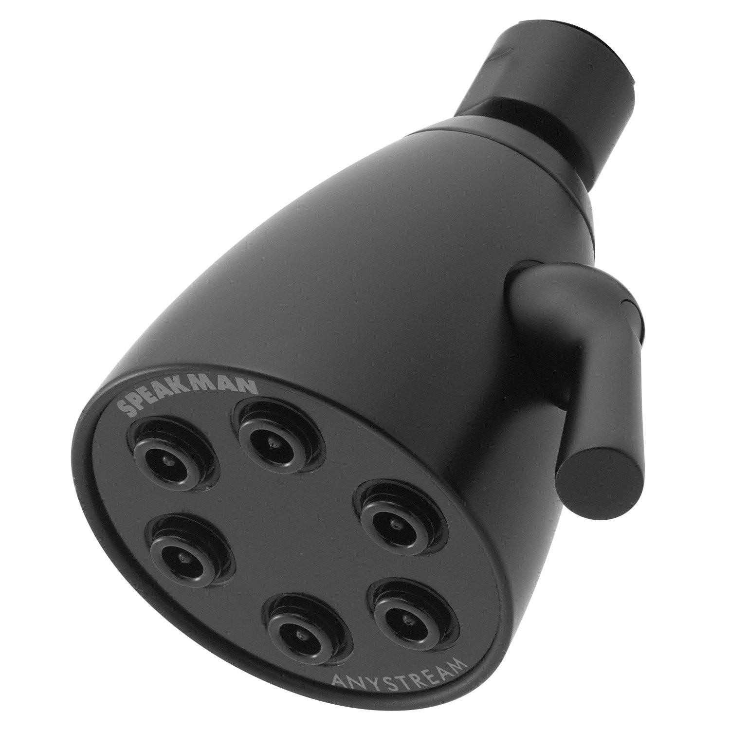 High Pressure Adjustable Shower Head, Matte Black, 3 Setting