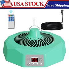 Chicken Coop Heater with Thermostat  Light 400W Adjustable Heat Lamp Warmer Fan