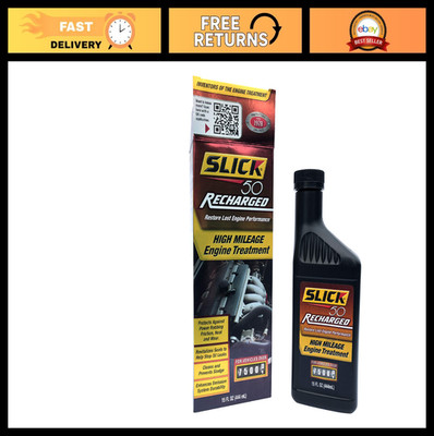 High Mileage Engine Treatment, 15 oz - Recharged Oil Additive for Smooth Perform