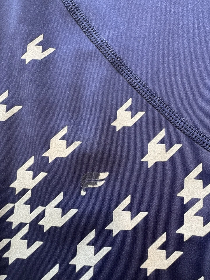 UltraCool By Fabletics Blue And Reflective Silver Cropped Leggings  - Image 4 of 4