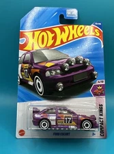 Hot Wheels Ford Escort Purple Rally Car Compact Kings Sealed On Card