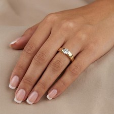 Solitaire Engagement Ring Classic 18K Gold 0.50 CT Round Natural Diamond I SI3