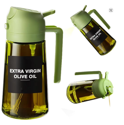 #ad 470ml Olive Oil Sprayer Bottle 2 in 1 Cooking Dispenser Glass Spray Bottle $3.32